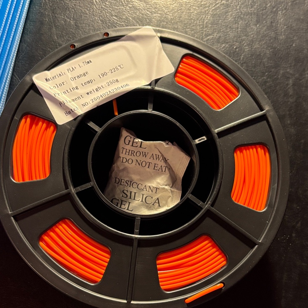 Orange 3D Printer Filament Spool